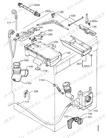 Взрыв-схема стиральной машины Zanussi WDS872V - Схема узла Hydraulic System 272